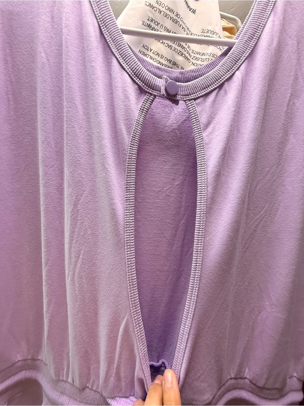 Cap-Sleeve Lilac Drawstring Jumpsuit - Picture 7 of 9